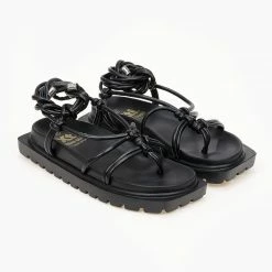 Xti Footwear Σανδάλια με κορδόνια Xti 43842 - Μαύρο -Σανδάλια κατάστημα sandalia me kordonia xti 43842 100529 ekyb