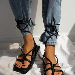 Xti Footwear Σανδάλια με κορδόνια Xti 43842 - Μαύρο