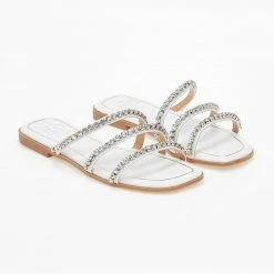 The Fashion Project Σανδάλια με λοξά λουράκια με Strass - Λευκό 12 The Fashion Project Σανδάλια με λοξά λουράκια με Strass - Λευκό -Σανδάλια κατάστημα sandalia me loksa lourakia me strass 101077 72ok
