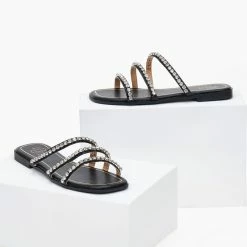 The Fashion Project Σανδάλια με λοξά λουράκια με Strass - Μαύρο 8 The Fashion Project Σανδάλια με λοξά λουράκια με Strass - Μαύρο -Σανδάλια κατάστημα sandalia me loksa lourakia me strass 101078 tk3k