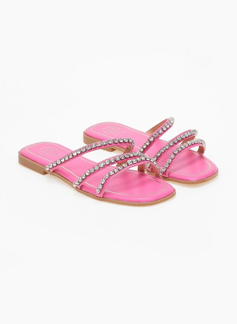 The Fashion Project Σανδάλια με λοξά λουράκια με Strass - Φούξια 8 The Fashion Project Σανδάλια με λοξά λουράκια με Strass - Φούξια - Image 6