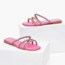 The Fashion Project Σανδάλια με λοξά λουράκια με Strass - Φούξια 12 The Fashion Project Σανδάλια με λοξά λουράκια με Strass - Φούξια -Σανδάλια κατάστημα sandalia me loksa lourakia me strass 101081 zv2p