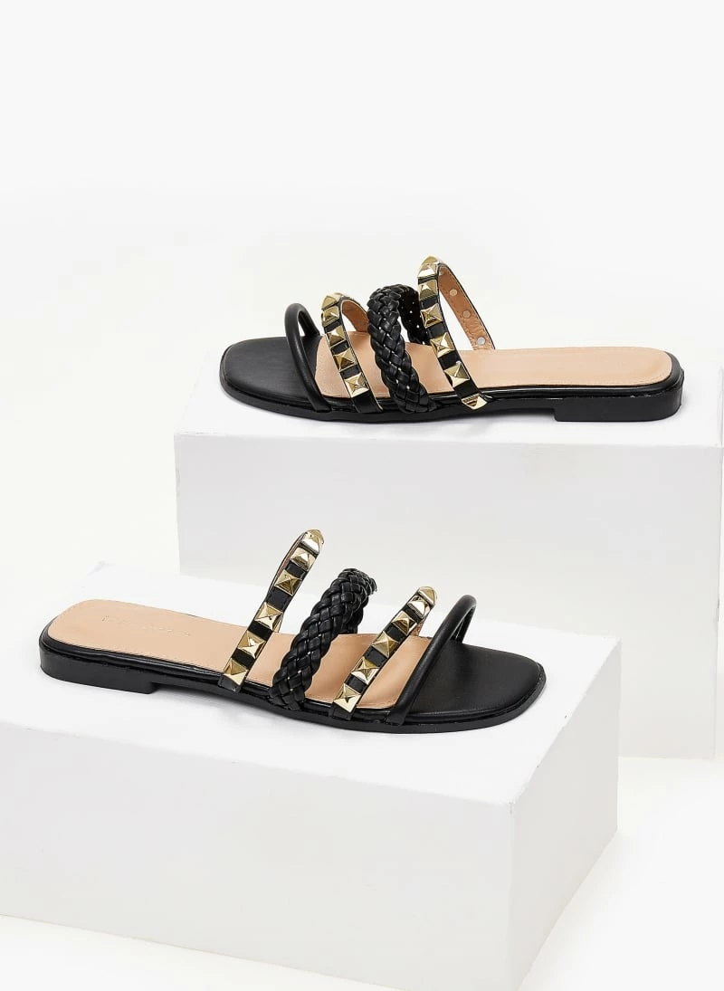 The Fashion Project Σανδάλια με λουράκια σε μεταλλικά χρώματα - Μαύρο 5 The Fashion Project Σανδάλια με λουράκια σε μεταλλικά χρώματα - Μαύρο - Image 3