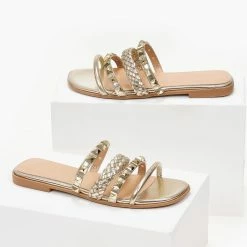 The Fashion Project Σανδάλια με λουράκια σε μεταλλικά χρώματα - Χρυσό 8 The Fashion Project Σανδάλια με λουράκια σε μεταλλικά χρώματα - Χρυσό -Σανδάλια κατάστημα sandalia me lourakia se metallika xrwmata 102046 5935