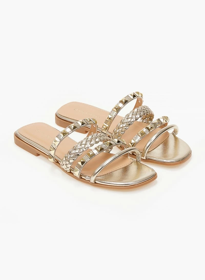 The Fashion Project Σανδάλια με λουράκια σε μεταλλικά χρώματα - Χρυσό 6 The Fashion Project Σανδάλια με λουράκια σε μεταλλικά χρώματα - Χρυσό - Image 4