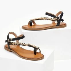 The Fashion Project Σανδάλια με μεταλλικά φύλλα - Μαύρο 10 The Fashion Project Σανδάλια με μεταλλικά φύλλα - Μαύρο -Σανδάλια κατάστημα sandalia me metallika fulla 104870 asp9