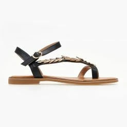 The Fashion Project Σανδάλια με μεταλλικά φύλλα - Μαύρο 12 The Fashion Project Σανδάλια με μεταλλικά φύλλα - Μαύρο -Σανδάλια κατάστημα sandalia me metallika fulla 104870 fyen