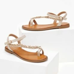 The Fashion Project Σανδάλια με μεταλλικά φύλλα - Μπεζ 12 The Fashion Project Σανδάλια με μεταλλικά φύλλα - Μπεζ -Σανδάλια κατάστημα sandalia me metallika fulla 104871 h7sb