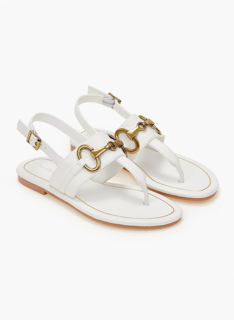 The Fashion Project Σανδάλια με μεταλλικό στοιχείο στη φάσα - Λευκό 4 The Fashion Project Σανδάλια με μεταλλικό στοιχείο στη φάσα - Λευκό - Image 2