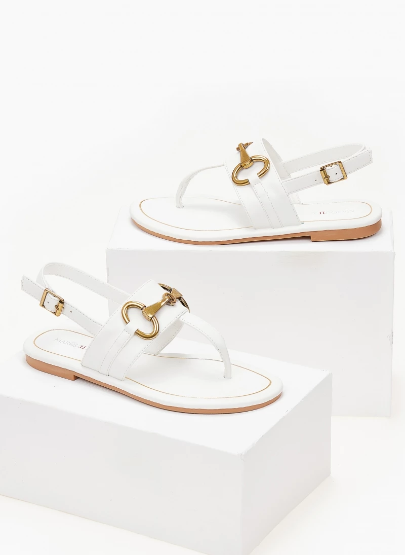 The Fashion Project Σανδάλια με μεταλλικό στοιχείο στη φάσα - Λευκό 7 The Fashion Project Σανδάλια με μεταλλικό στοιχείο στη φάσα - Λευκό - Image 5