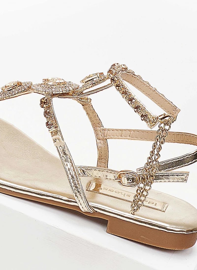 The Fashion Project Σανδάλια με πέτρες και Strass - Χρυσό 4 The Fashion Project Σανδάλια με πέτρες και Strass - Χρυσό - Image 2