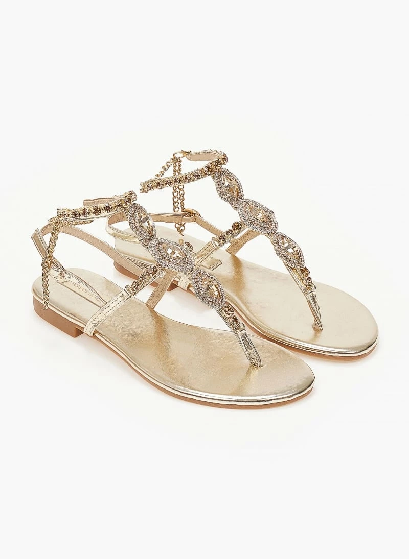 The Fashion Project Σανδάλια με πέτρες και Strass - Χρυσό 5 The Fashion Project Σανδάλια με πέτρες και Strass - Χρυσό - Image 3