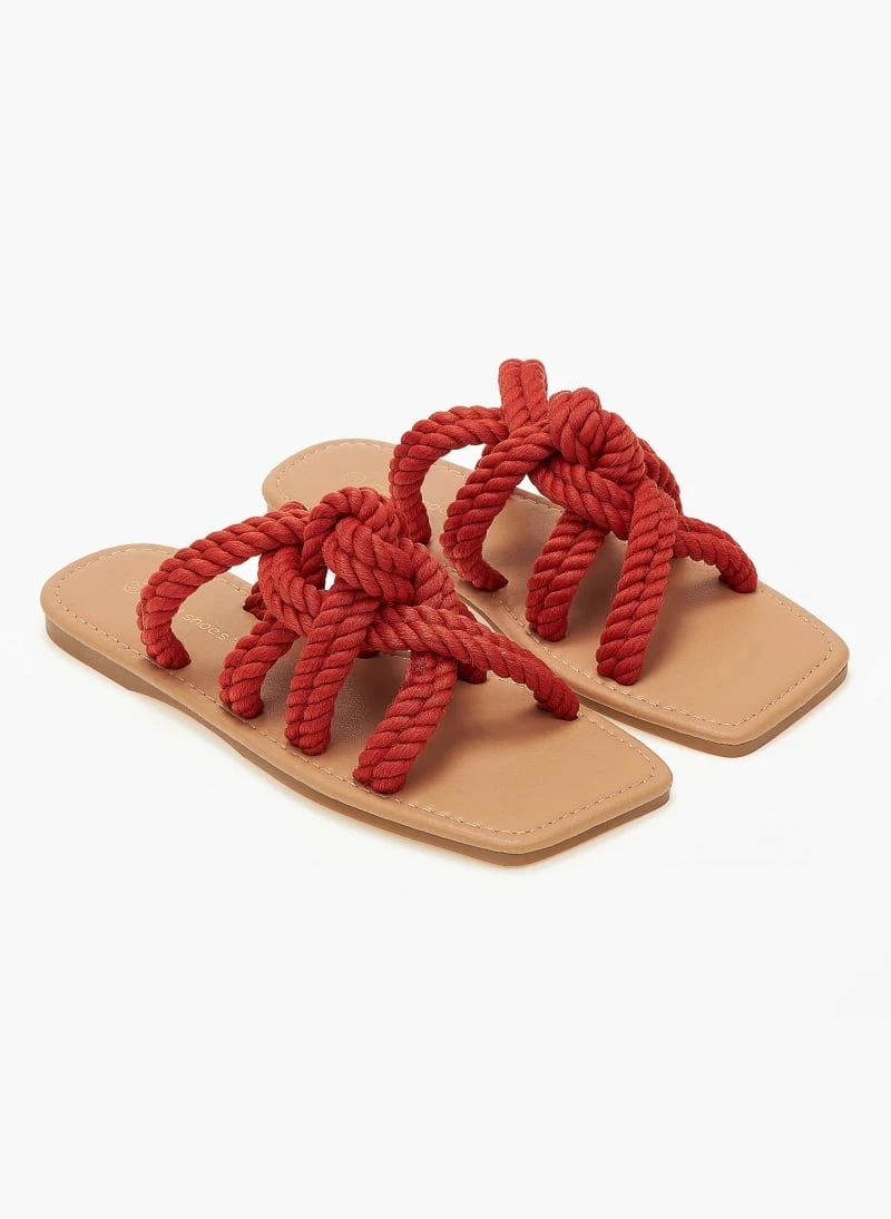 The Fashion Project Σανδάλια με πλεγμένα σχοίνινα λουράκια - Κεραμιδί 7 The Fashion Project Σανδάλια με πλεγμένα σχοίνινα λουράκια - Κεραμιδί - Image 5