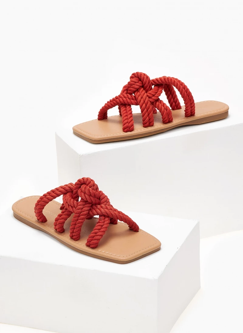 The Fashion Project Σανδάλια με πλεγμένα σχοίνινα λουράκια - Κεραμιδί 5 The Fashion Project Σανδάλια με πλεγμένα σχοίνινα λουράκια - Κεραμιδί - Image 3