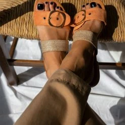 The Fashion Project Σανδάλια με ψάθινη φάσα - Ροδακινί -Σανδάλια κατάστημα sandalia me psathini fasa 101545 35ud