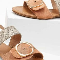 The Fashion Project Σανδάλια με ψάθινη φάσα - Ροδακινί -Σανδάλια κατάστημα sandalia me psathini fasa 101545 8oxk