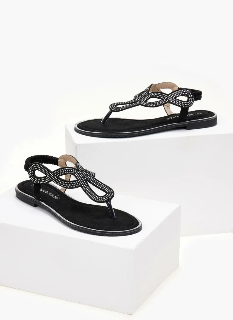 The Fashion Project Σανδάλια Comfort με Strass και Glitter στη σόλα - Μαύρο 5 The Fashion Project Σανδάλια Comfort με Strass και Glitter στη σόλα - Μαύρο - Image 3