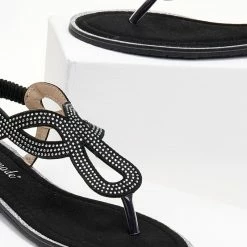 The Fashion Project Σανδάλια Comfort με Strass και Glitter στη σόλα - Μαύρο 12 The Fashion Project Σανδάλια Comfort με Strass και Glitter στη σόλα - Μαύρο -Σανδάλια κατάστημα sandalia me strass kai glitter sti sola 104882 evep