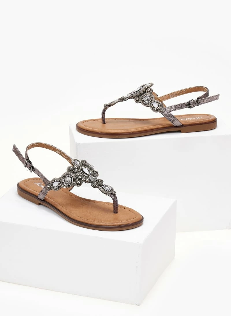 The Fashion Project Σανδάλια με Strass και πέτρες - Ατσαλί 8 The Fashion Project Σανδάλια με Strass και πέτρες - Ατσαλί - Image 6