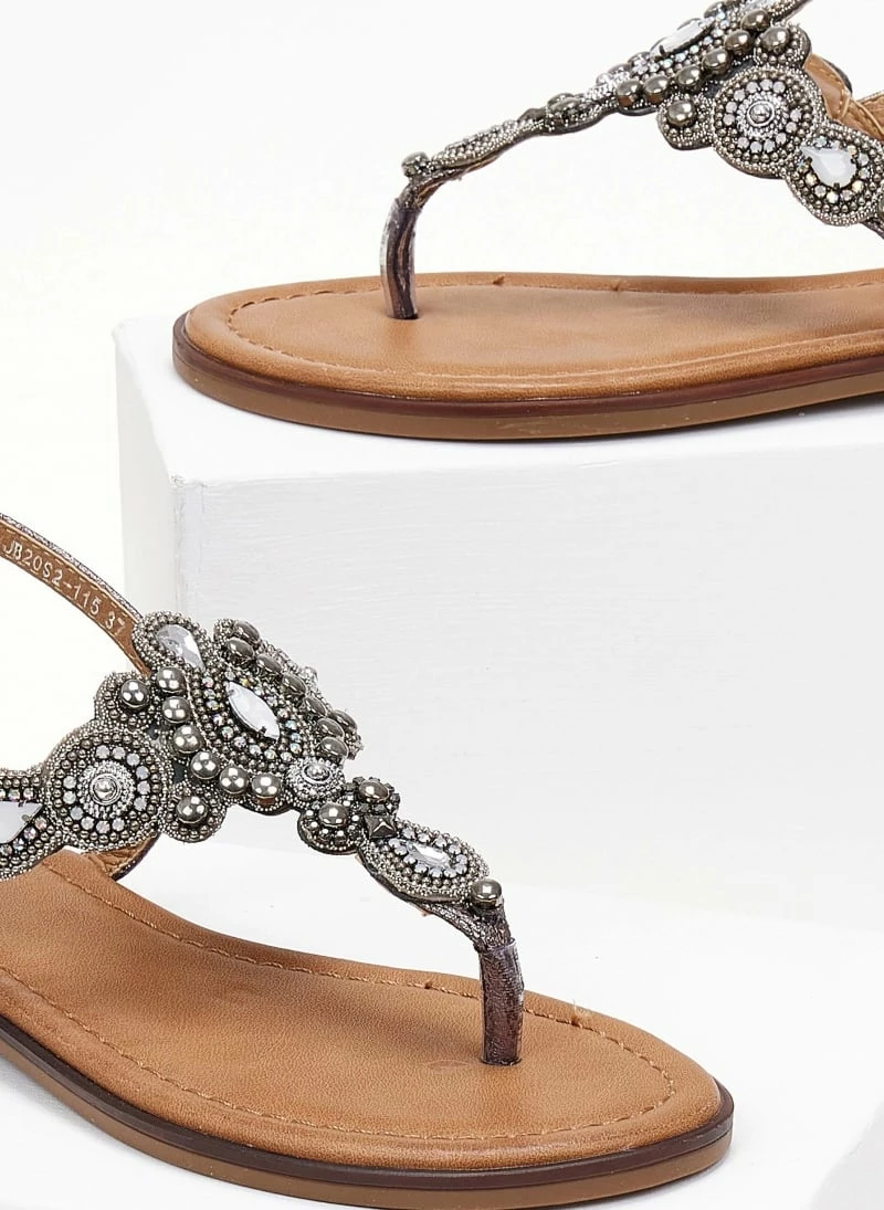 The Fashion Project Σανδάλια με Strass και πέτρες - Ατσαλί 5 The Fashion Project Σανδάλια με Strass και πέτρες - Ατσαλί - Image 3