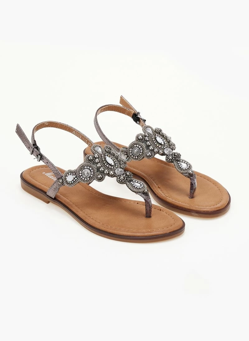 The Fashion Project Σανδάλια με Strass και πέτρες - Ατσαλί 7 The Fashion Project Σανδάλια με Strass και πέτρες - Ατσαλί - Image 5
