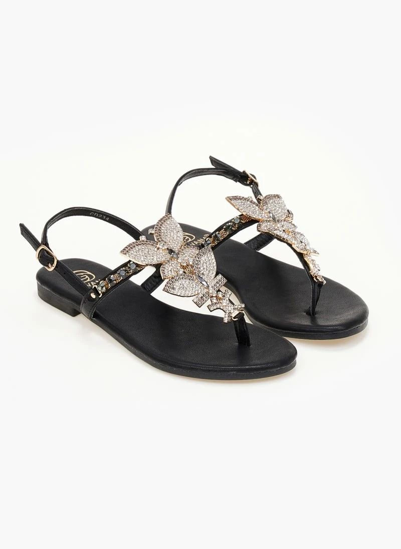 The Fashion Project Σανδάλια με Strass πεταλούδες - Μαύρο 6 The Fashion Project Σανδάλια με Strass πεταλούδες - Μαύρο - Image 4