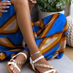 The Fashion Project Σανδάλια με στρογγυλά μεταλλικά στοιχεία - Λευκό 12 The Fashion Project Σανδάλια με στρογγυλά μεταλλικά στοιχεία - Λευκό -Σανδάλια κατάστημα sandalia me stroggula metallika stoixeia 104884 0iks