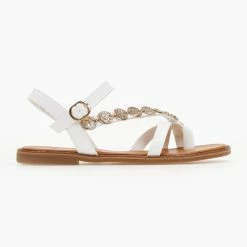 The Fashion Project Σανδάλια με στρογγυλά μεταλλικά στοιχεία - Λευκό 14 The Fashion Project Σανδάλια με στρογγυλά μεταλλικά στοιχεία - Λευκό -Σανδάλια κατάστημα sandalia me stroggula metallika stoixeia 104884 65i1