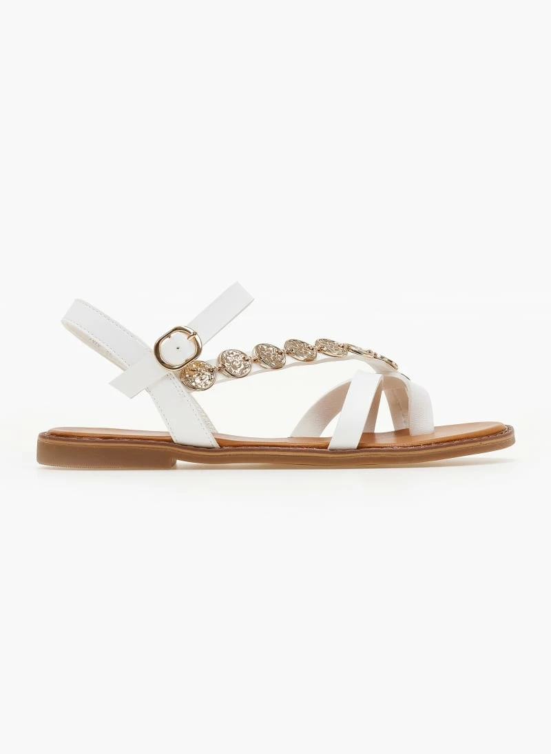 The Fashion Project Σανδάλια με στρογγυλά μεταλλικά στοιχεία - Λευκό 8 The Fashion Project Σανδάλια με στρογγυλά μεταλλικά στοιχεία - Λευκό - Image 6