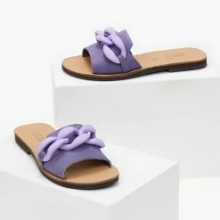 Σανδάλια Nubuck Estil με ματ κοκάλινη αλυσίδα - Λιλά 12 Σανδάλια Nubuck Estil με ματ κοκάλινη αλυσίδα - Λιλά -Σανδάλια κατάστημα sandalia nubuck estil me mat kokalini alusida 103124 fjri