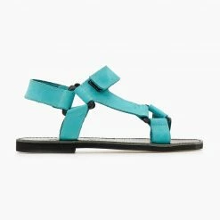 Σανδάλια Nubuck Estil με Velcro - Petrol