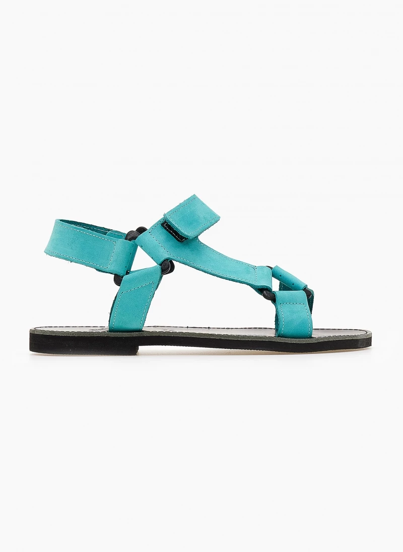 Σανδάλια Nubuck Estil με Velcro - Petrol 3 Σανδάλια Nubuck Estil με Velcro - Petrol