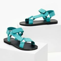 Σανδάλια Nubuck Estil με Velcro - Petrol 8 Σανδάλια Nubuck Estil με Velcro - Petrol -Σανδάλια κατάστημα sandalia nubuck estil me velcro 101296 pa5e