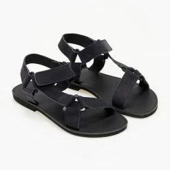 Σανδάλια Nubuck Estil με Velcro - Μαύρο -Σανδάλια κατάστημα sandalia nubuck estil me velcro 103816 mky1