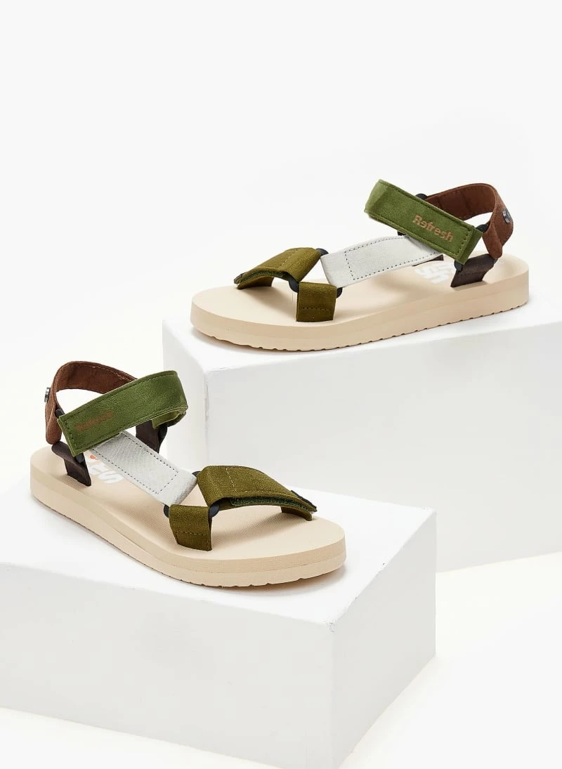 Σανδάλια Suede με Velcro αυτοκόλλητα REFRESH 79821 - Χακί 5 Σανδάλια Suede με Velcro αυτοκόλλητα REFRESH 79821 - Χακί - Image 3