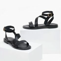 Σανδάλια TFP δερμάτινα με δέσιμο στον αστράγαλο - Μαύρο 11 Σανδάλια TFP δερμάτινα με δέσιμο στον αστράγαλο - Μαύρο -Σανδάλια κατάστημα sandalia tfp dermatina me desimo ston astragalo 101257 filc