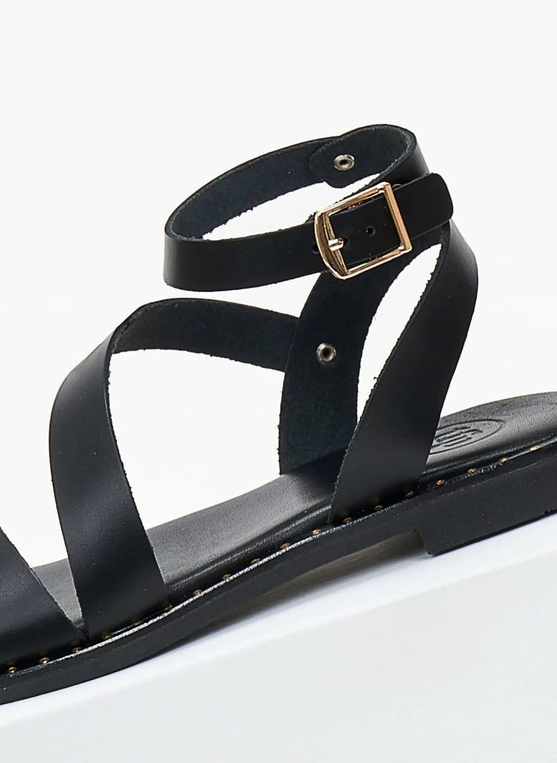 Σανδάλια TFP δερμάτινα με δέσιμο στον αστράγαλο - Μαύρο 7 Σανδάλια TFP δερμάτινα με δέσιμο στον αστράγαλο - Μαύρο - Image 5