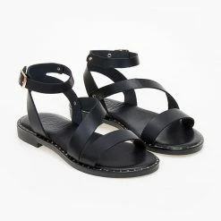 Σανδάλια TFP δερμάτινα με δέσιμο στον αστράγαλο - Μαύρο 10 Σανδάλια TFP δερμάτινα με δέσιμο στον αστράγαλο - Μαύρο -Σανδάλια κατάστημα sandalia tfp dermatina me desimo ston astragalo 101257 wkox