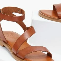 Σανδάλια TFP δερμάτινα με δέσιμο στον αστράγαλο - Ταμπά -Σανδάλια κατάστημα sandalia tfp dermatina me desimo ston astragalo 101258 3kvs