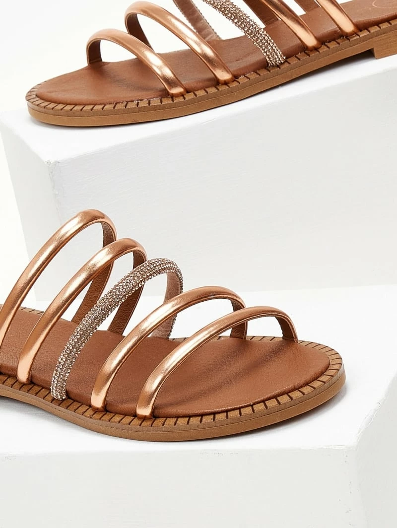 Σανδάλια TFP με λουράκια και Strass - Χαλκός 5 Σανδάλια TFP με λουράκια και Strass - Χαλκός - Image 3