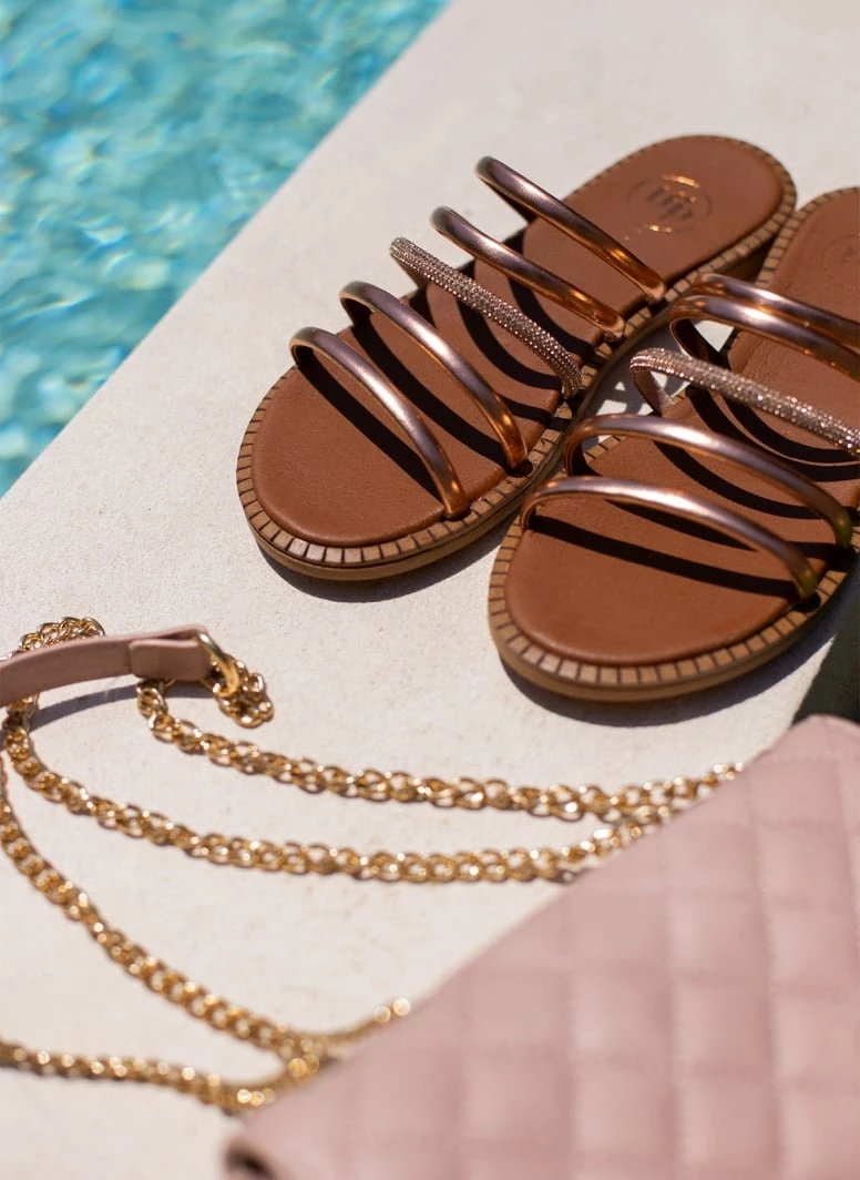 Σανδάλια TFP με λουράκια και Strass - Χαλκός 9 Σανδάλια TFP με λουράκια και Strass - Χαλκός - Image 7
