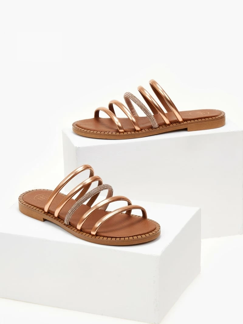 Σανδάλια TFP με λουράκια και Strass - Χαλκός 7 Σανδάλια TFP με λουράκια και Strass - Χαλκός - Image 5