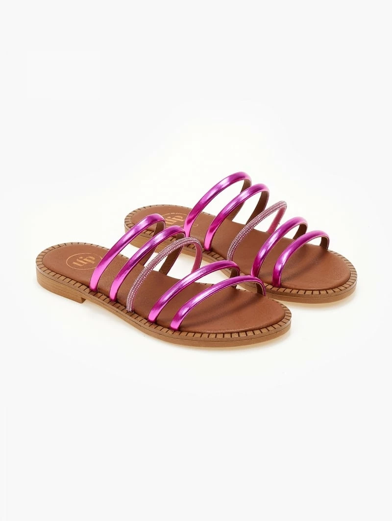 Σανδάλια TFP με λουράκια και Strass - Φούξια 5 Σανδάλια TFP με λουράκια και Strass - Φούξια - Image 3