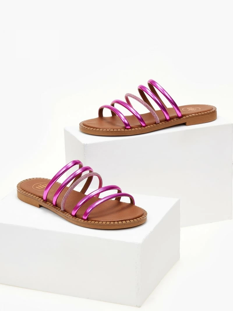 Σανδάλια TFP με λουράκια και Strass - Φούξια 7 Σανδάλια TFP με λουράκια και Strass - Φούξια - Image 5