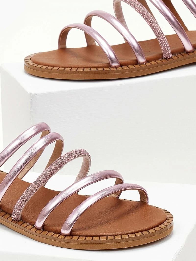 Σανδάλια TFP με λουράκια και Strass - Ρόζ 5 Σανδάλια TFP με λουράκια και Strass - Ρόζ - Image 3