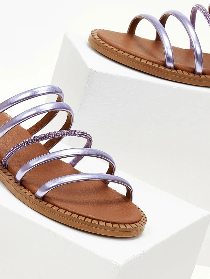 Σανδάλια TFP με λουράκια και Strass - Λιλά 4 Σανδάλια TFP με λουράκια και Strass - Λιλά - Image 2