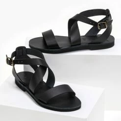 IRIS Πέδιλα ίσια χειροποίητα δερμάτινα - Μαύρο 10 IRIS Πέδιλα ίσια χειροποίητα δερμάτινα - Μαύρο -Σανδάλια κατάστημα xeiropoiita dermatina isia pedila 90688 u2he