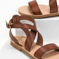 IRIS Πέδιλα ίσια χειροποίητα δερμάτινα - Καφέ 11 IRIS Πέδιλα ίσια χειροποίητα δερμάτινα - Καφέ -Σανδάλια κατάστημα xeiropoiita dermatina isia pedila 90691 2eou